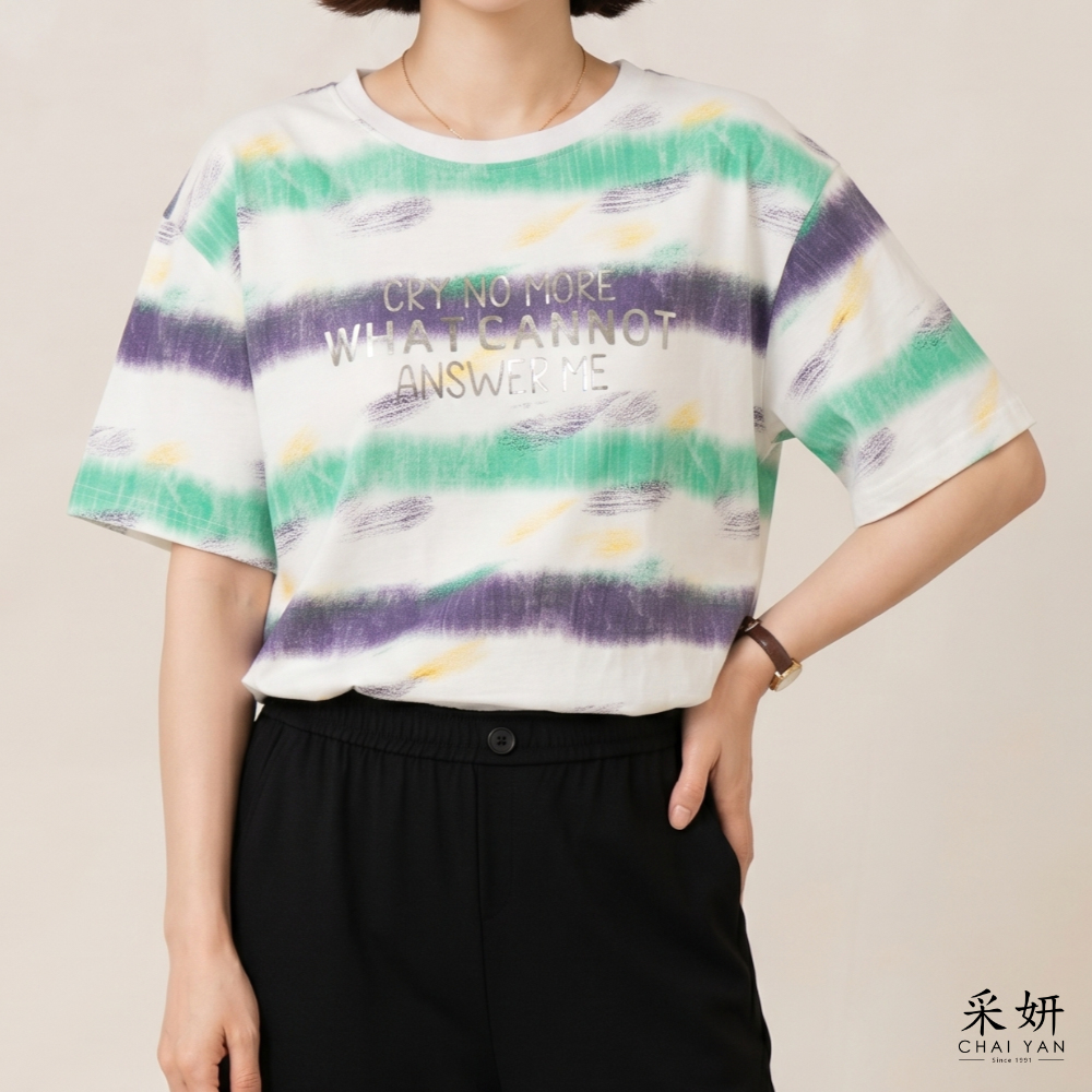 燙印字母街頭短袖上衣