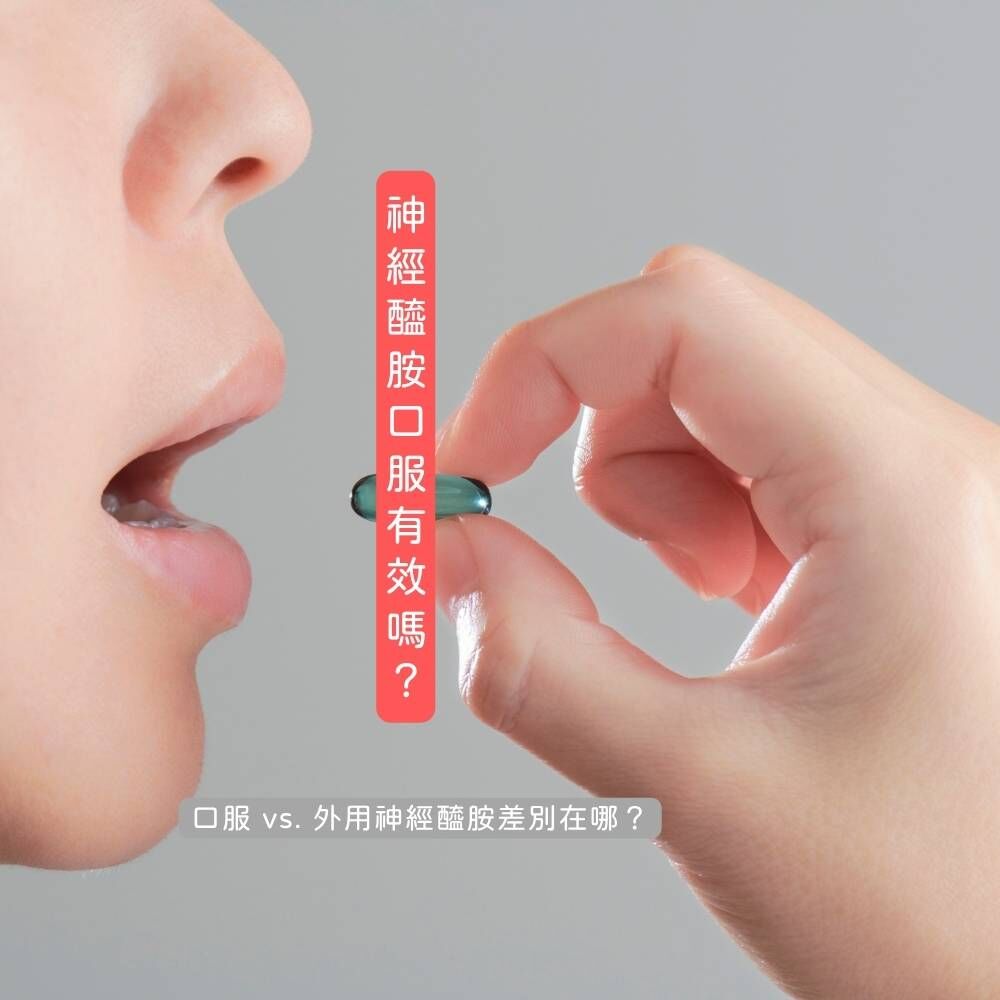 神經醯胺口服與外用差異示意圖