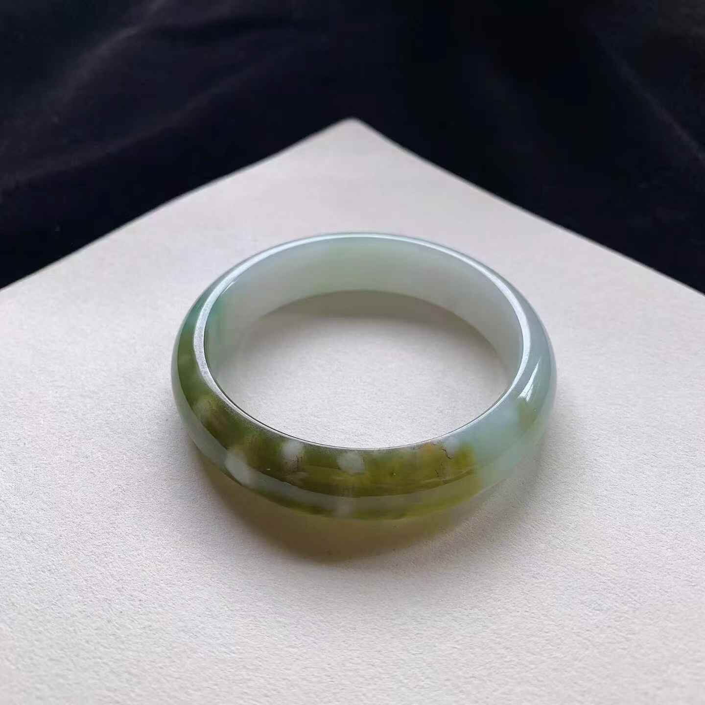 雙彩翡翠正圈手鐲,天然翡翠A玉, 緬甸玉, Jade, Jadeite