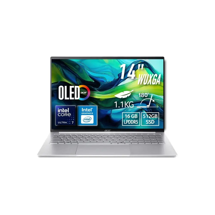 Acer SFL14-54M-72A8 Swift Lite 14 14" (Intel Ultra 7-155U, 16GB+512GB SSD) (NX.D2GCF.002)