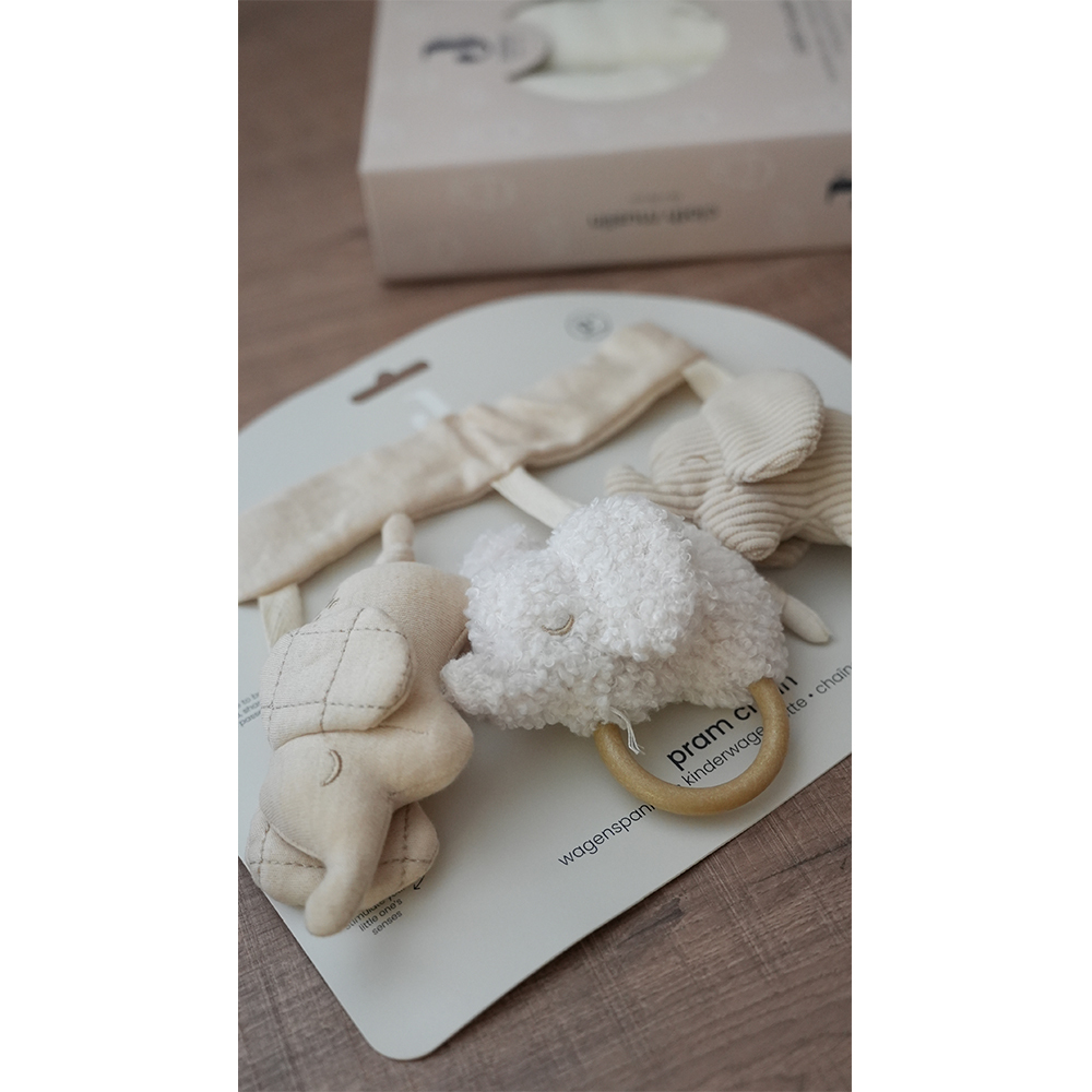 荷蘭Jollein 推車提籃玩具鏈-Elephant Tales