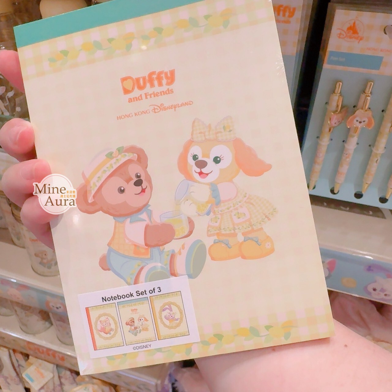達菲 Duffy 與好友們 檸檬派對系列 便條本 3入組 文具用品 -香港迪士尼樂園