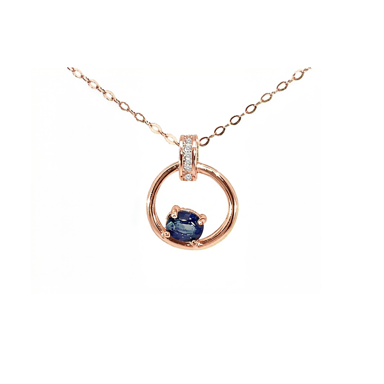 T440金圈藍寶石吊墜