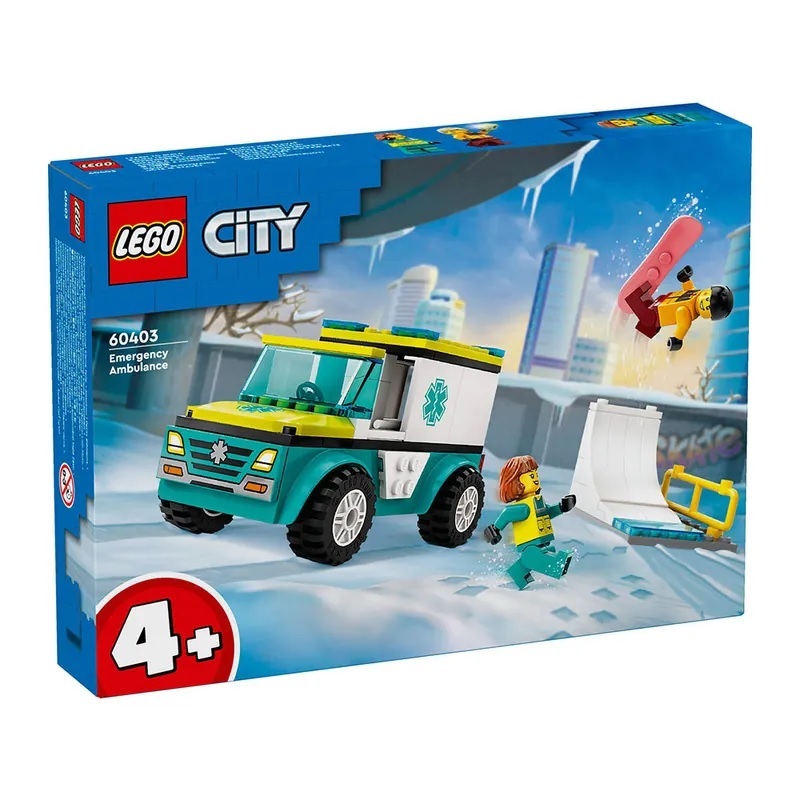 【玩具研究中心】LEGO 樂高 City系列 緊急救護車和單板滑雪者 60403