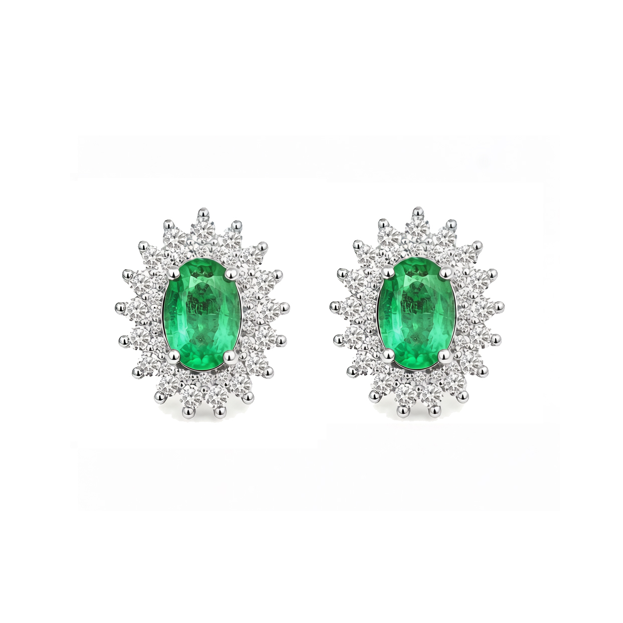 Emerald Miracle | Emerald Starburst Stud Earrings