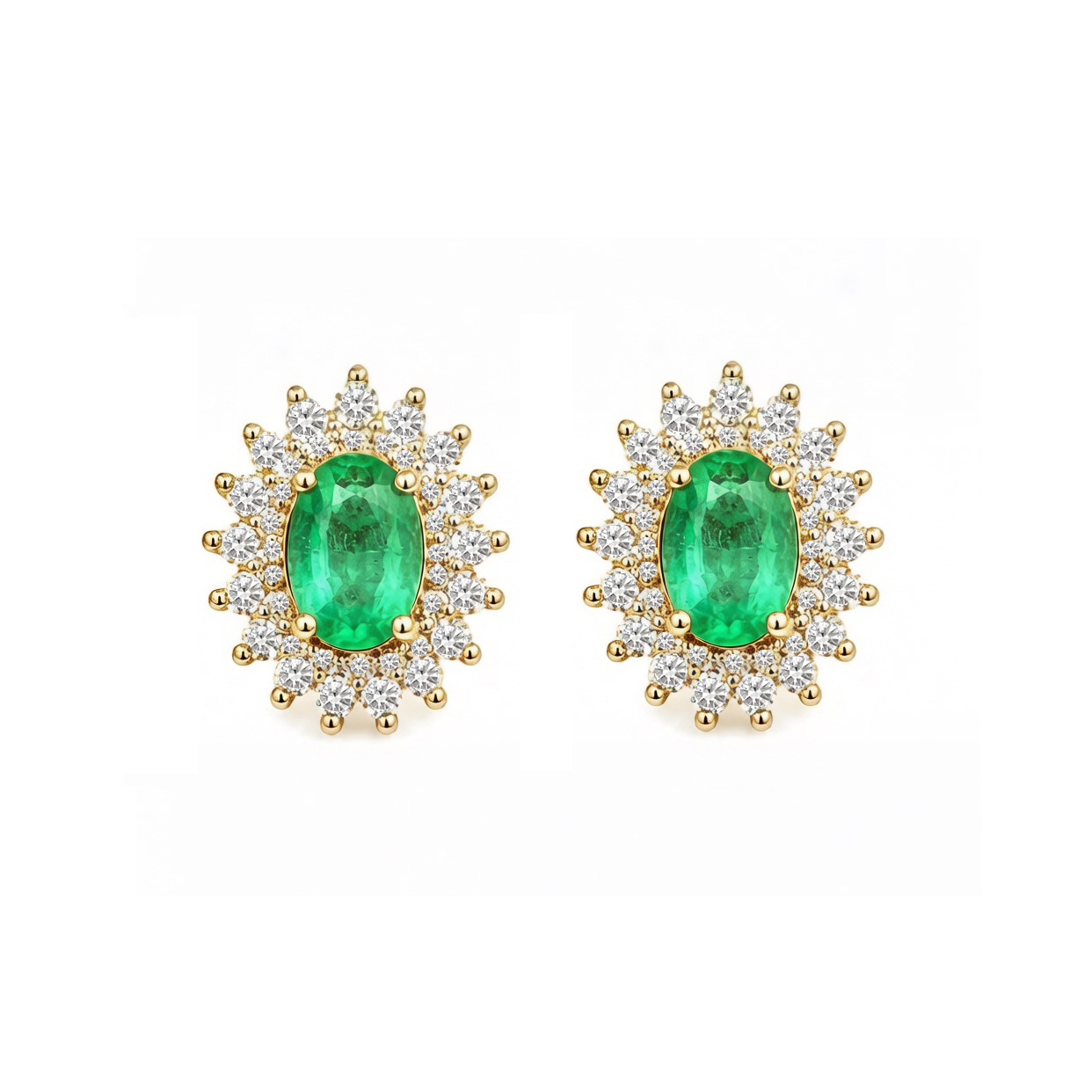 Emerald Miracle | Emerald Starburst Stud Earrings