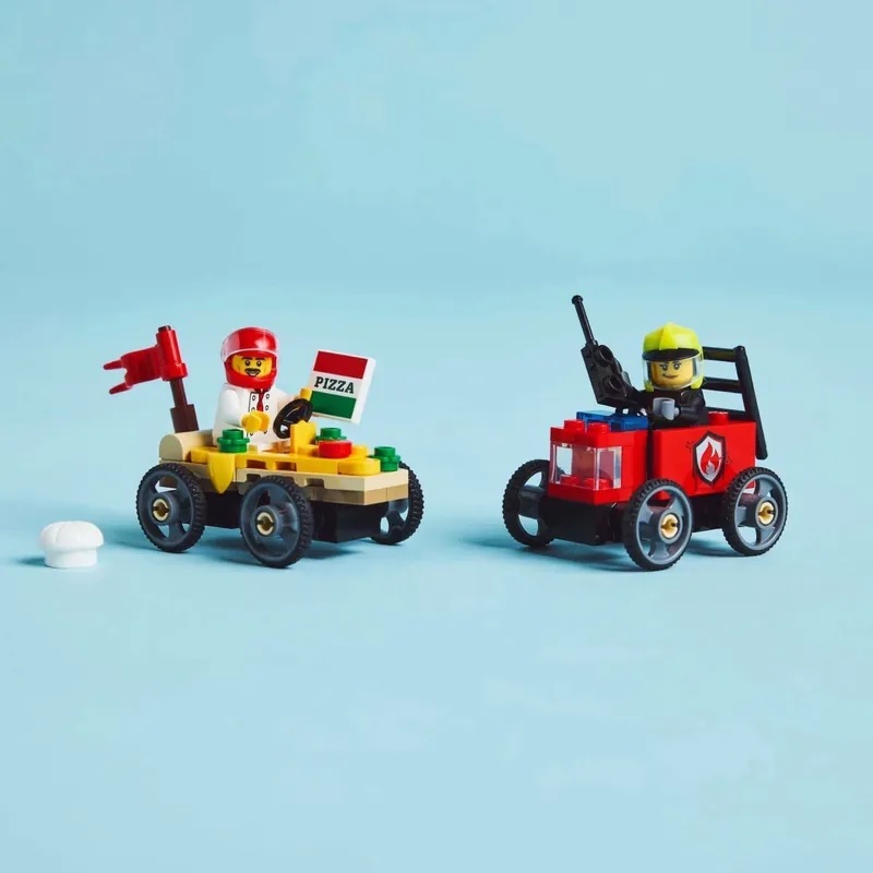 【玩具研究中心】LEGO 樂高 City系列 披薩vs.消防車賽車套裝 60458