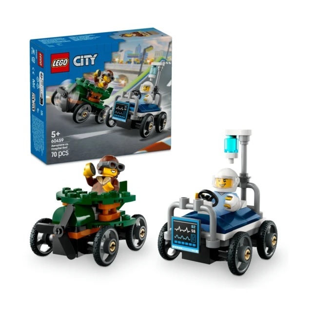 【玩具研究中心】LEGO 樂高 City系列 飛機vs.病床賽車套裝 60459