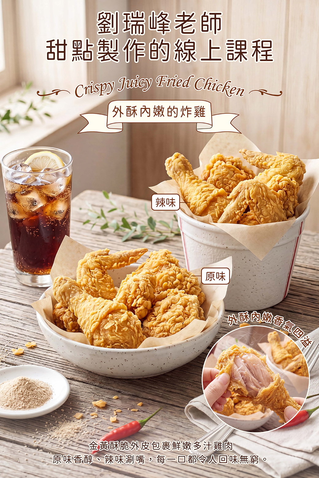 卡滋脆皮炸雞－許益誠老師線上料理課程