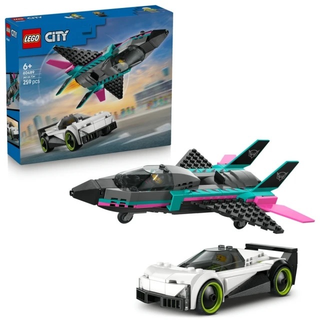 【玩具研究中心】LEGO 樂高 City系列 噴射機 vs. 汽車 60489