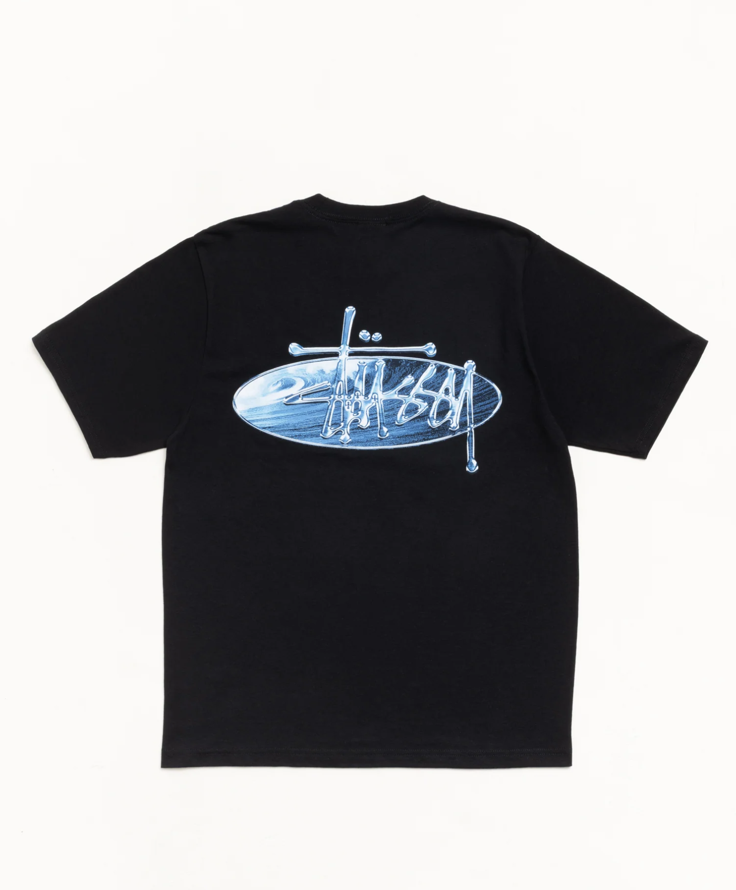 [現貨] STUSSY SS26 WAVE OVAL TEE | BLACK