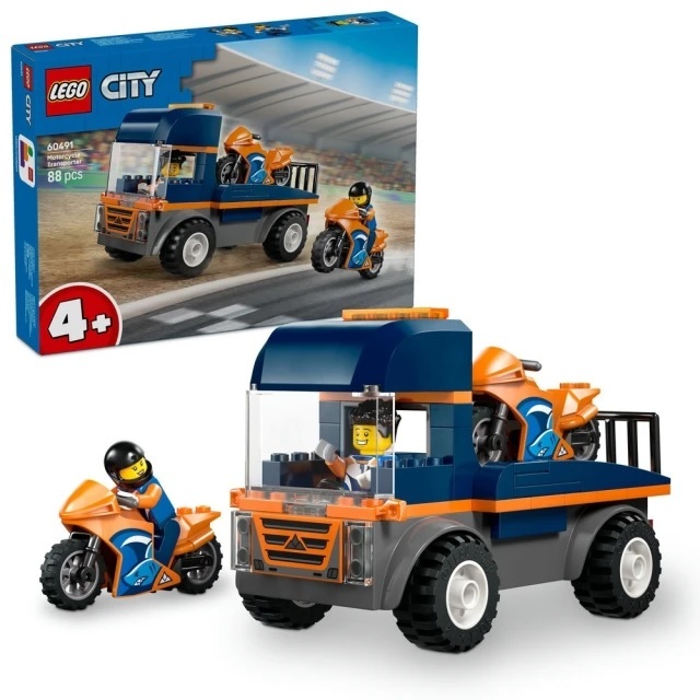 【玩具研究中心】LEGO 樂高 City系列 摩托車運輸車 60491