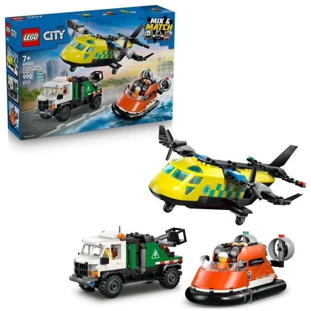 【玩具研究中心】LEGO 樂高 City系列 飛機、作業車和氣墊船混搭套裝 60505