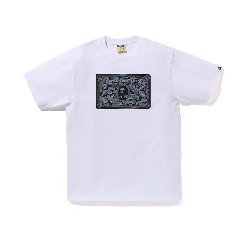 BAPE Card Tee 猿人 卡片 短袖 白色 RAY-41 [台灣現貨]