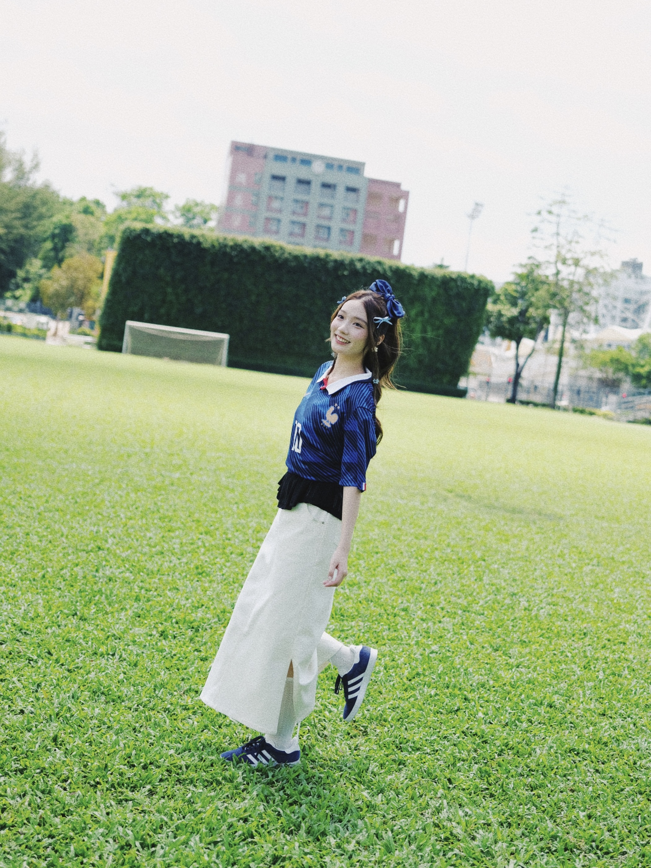 三色 / 微彈修腰後綁繩開叉長裙 / Lace-Up Back Slits Stretchy Twill Skirt