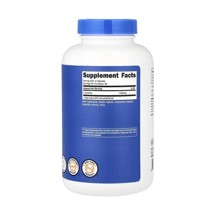 Nutricost L- Citrulline, 180 Capsules (750 mg per Capsule)