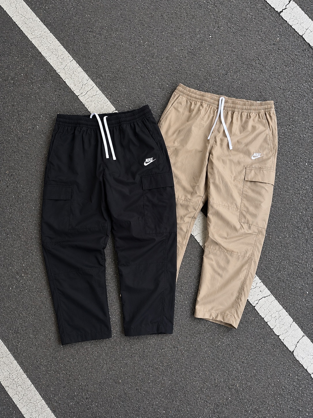 【日本限時連線代購】Nike club 梭織 多袋工裝長褲 DX0614-010 黑色 247 卡其