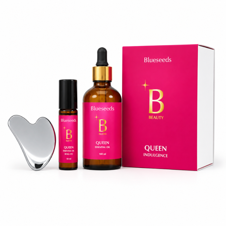 【華航機上禮盒】寵愛女王禮🎁女王特調香氛美體油100ml+滾珠按摩精油5ml+小矽晶刮板｜任兩件禮盒送護手霜禮盒+提袋