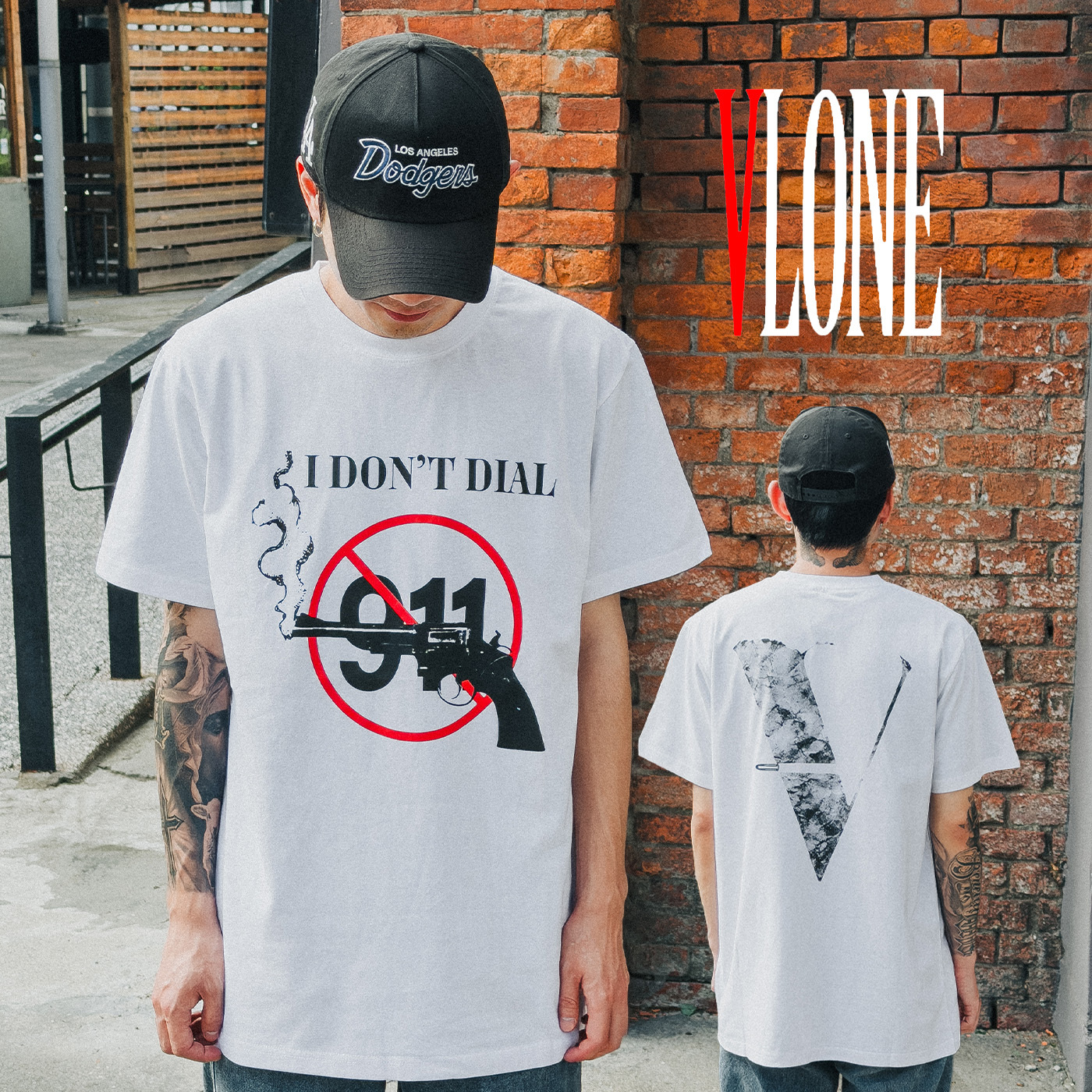 VLONE 手槍911 短TEE