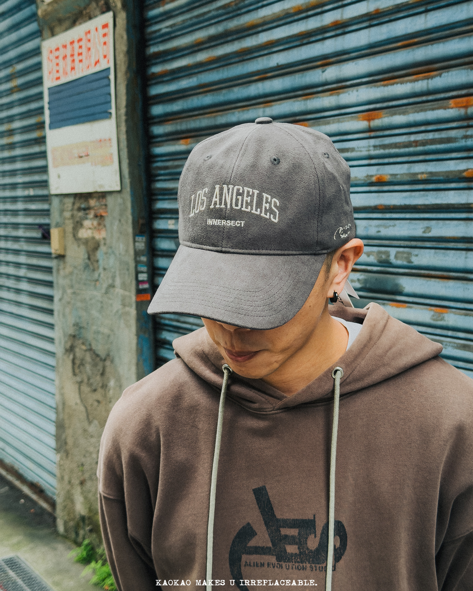 INNERSECT 三生萬物 刺繡字母「LOS ANGELES」字體 鴨舌帽 老帽 棒球帽