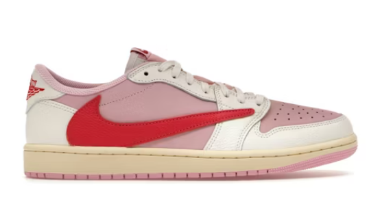Jordan 1 Retro Low OG SP Travis Scott Sail Tropical Pink |  IQ7604-101