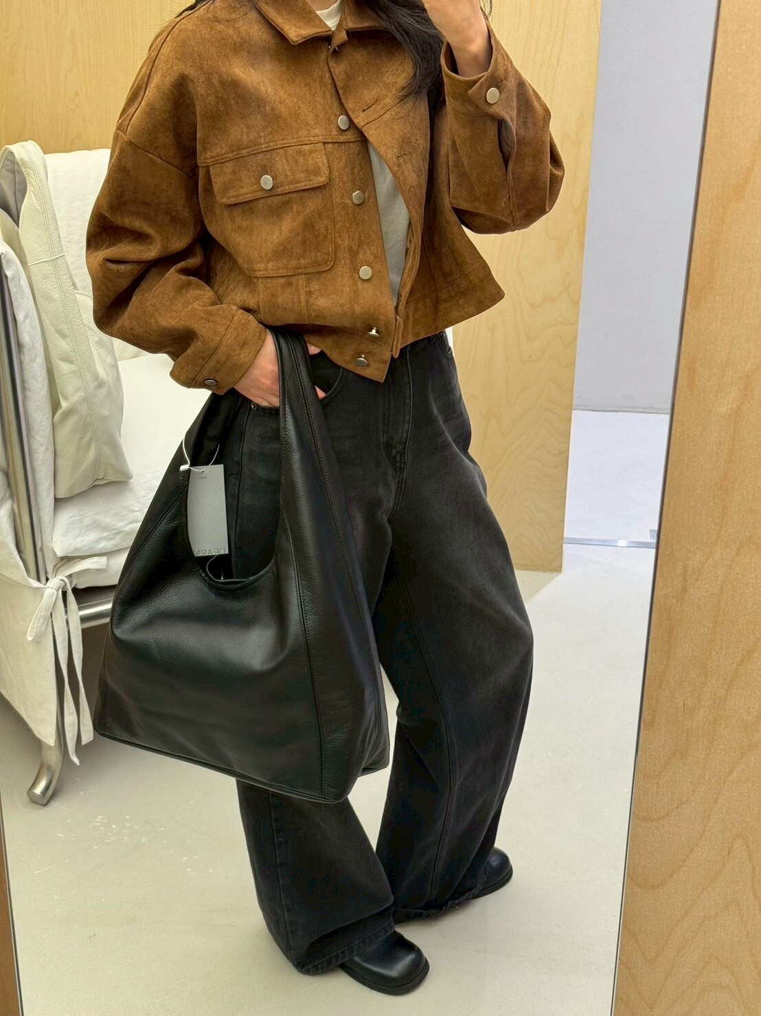 大地色系時髦感牛皮hobo包 / 3色