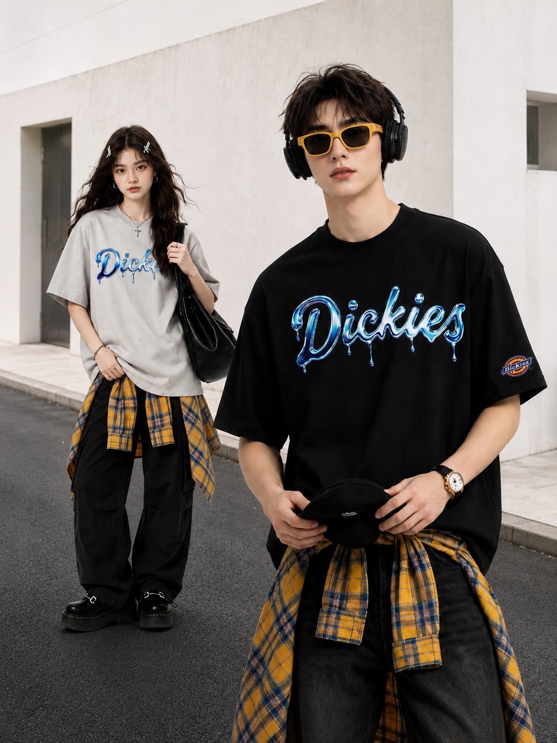 DICKIES 液態金屬3D 夜光 刺綉 短踢