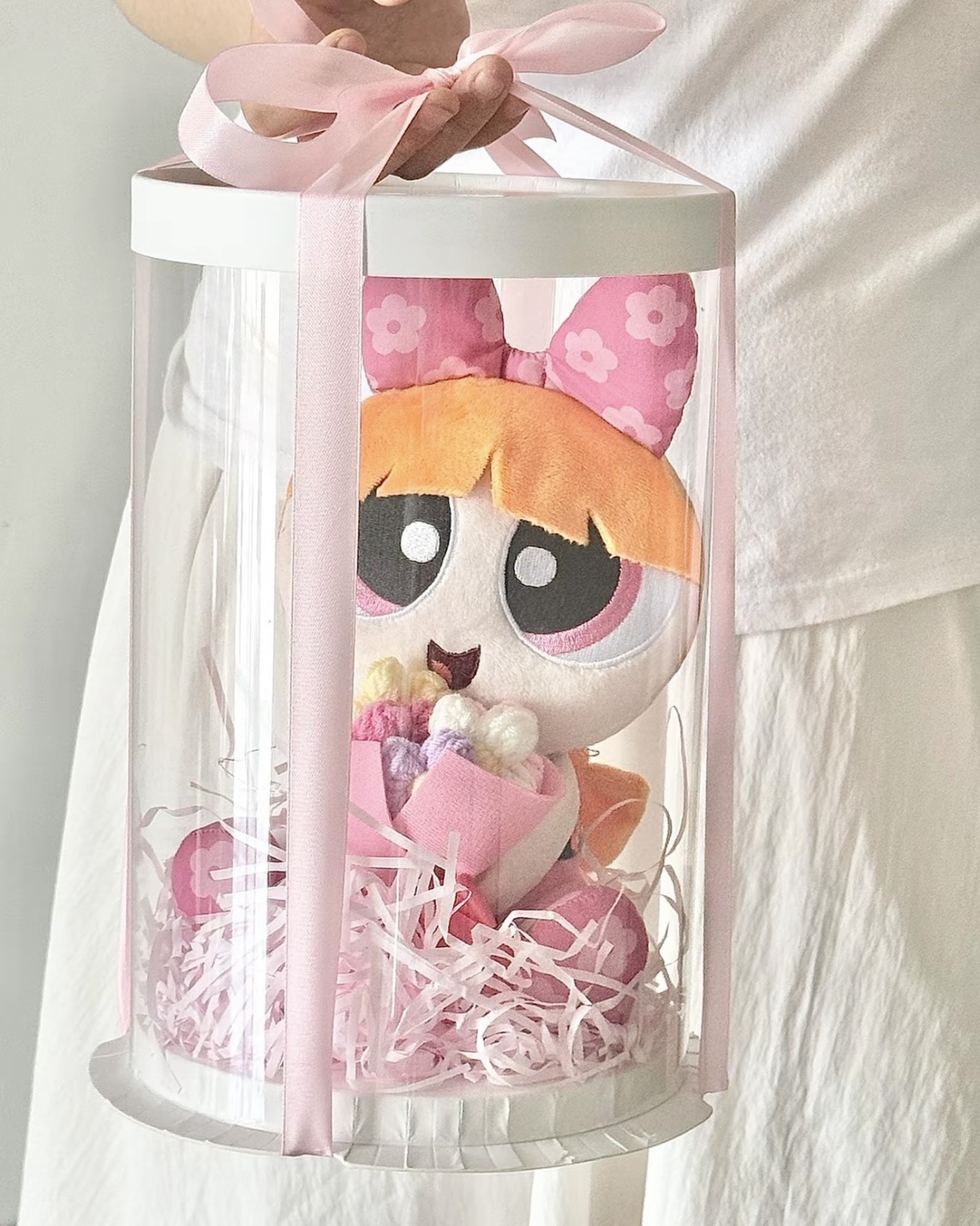 <正版授權 >飛天小女警 手捧花 毛絨公仔 禮盒 附星星燈