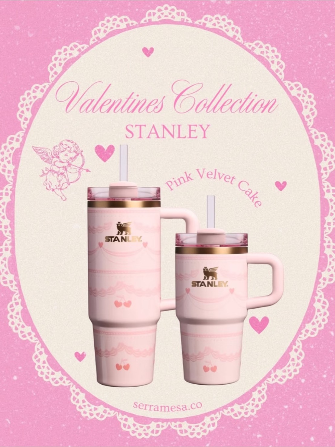 STANLEY 最新絲絨蛋糕 保溫保冷吸管杯 紅絲絨 粉絲絨 591ml 877ml