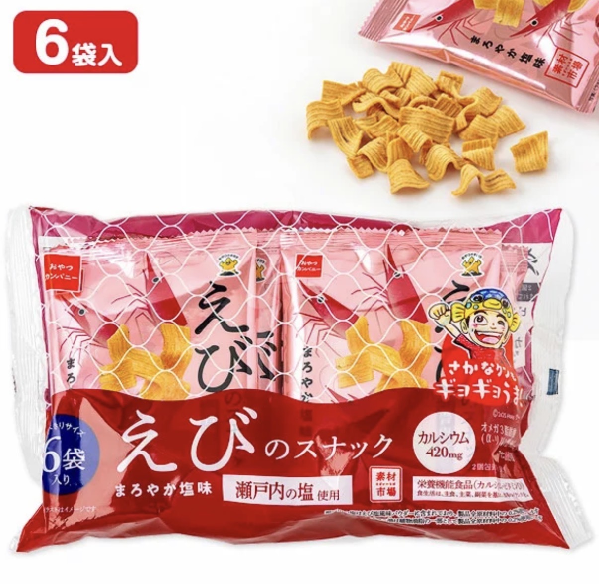 JP 瀨戶內鹽鮮蝦脆脆 6袋 6708 TK260601