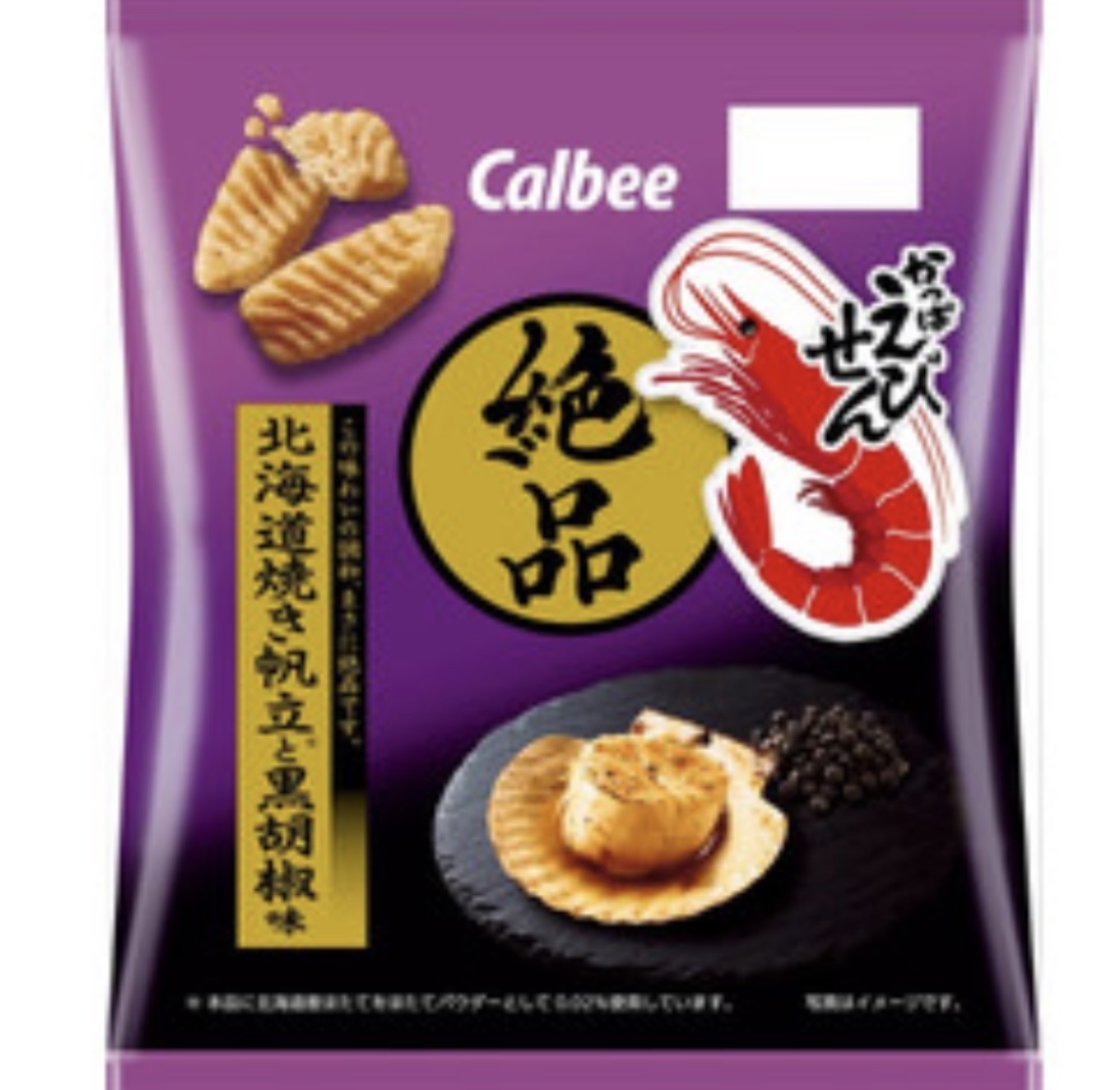 【最新口味】JP Calbee x 絕品 北海道燒帆立貝黑胡椒味粗蝦條 50g 3032 TK260601
