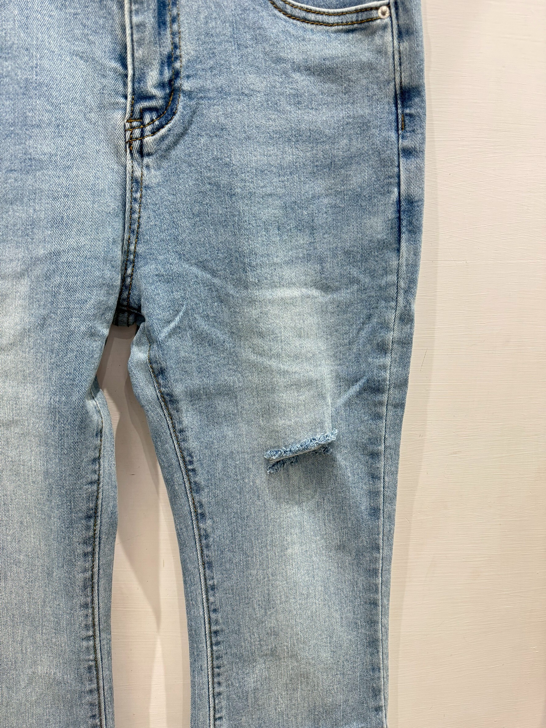 Ripped flared jeans