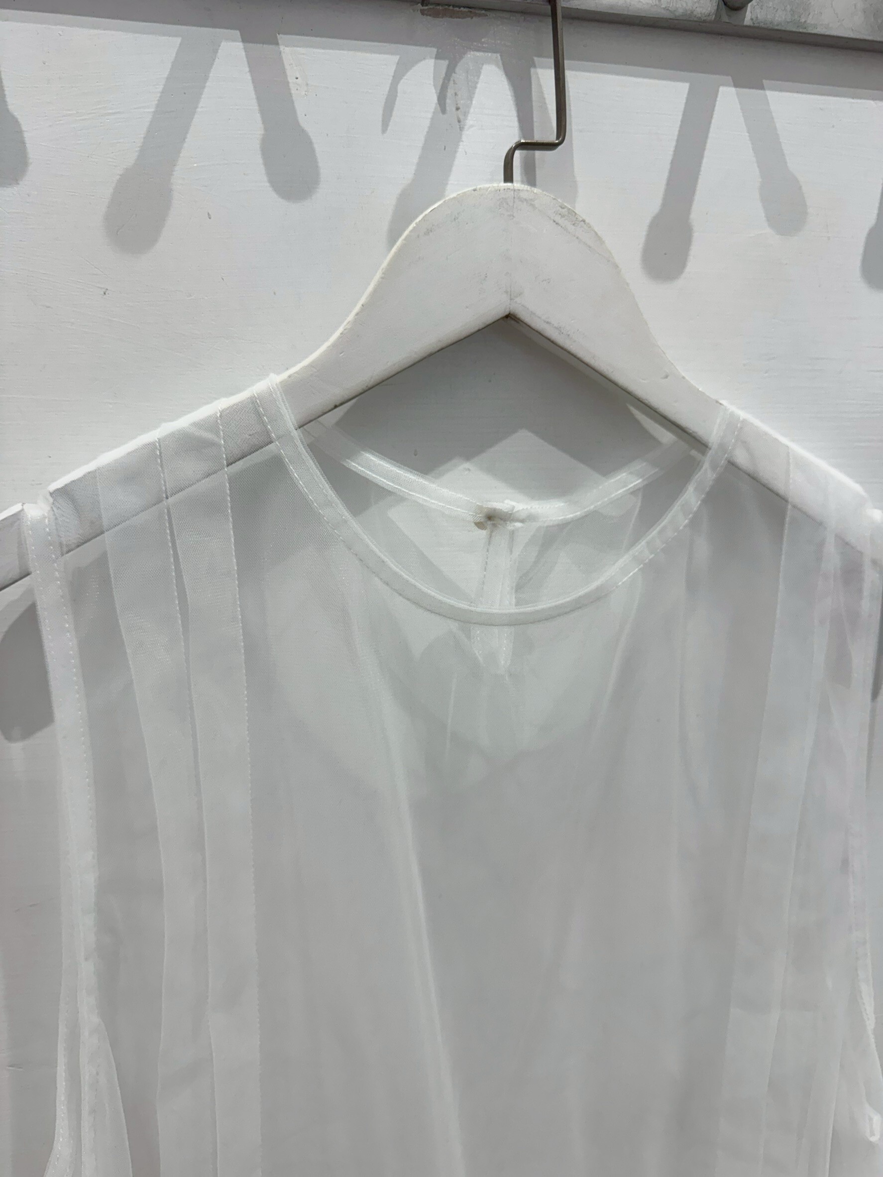 Japanese style sheer vest, long ocean