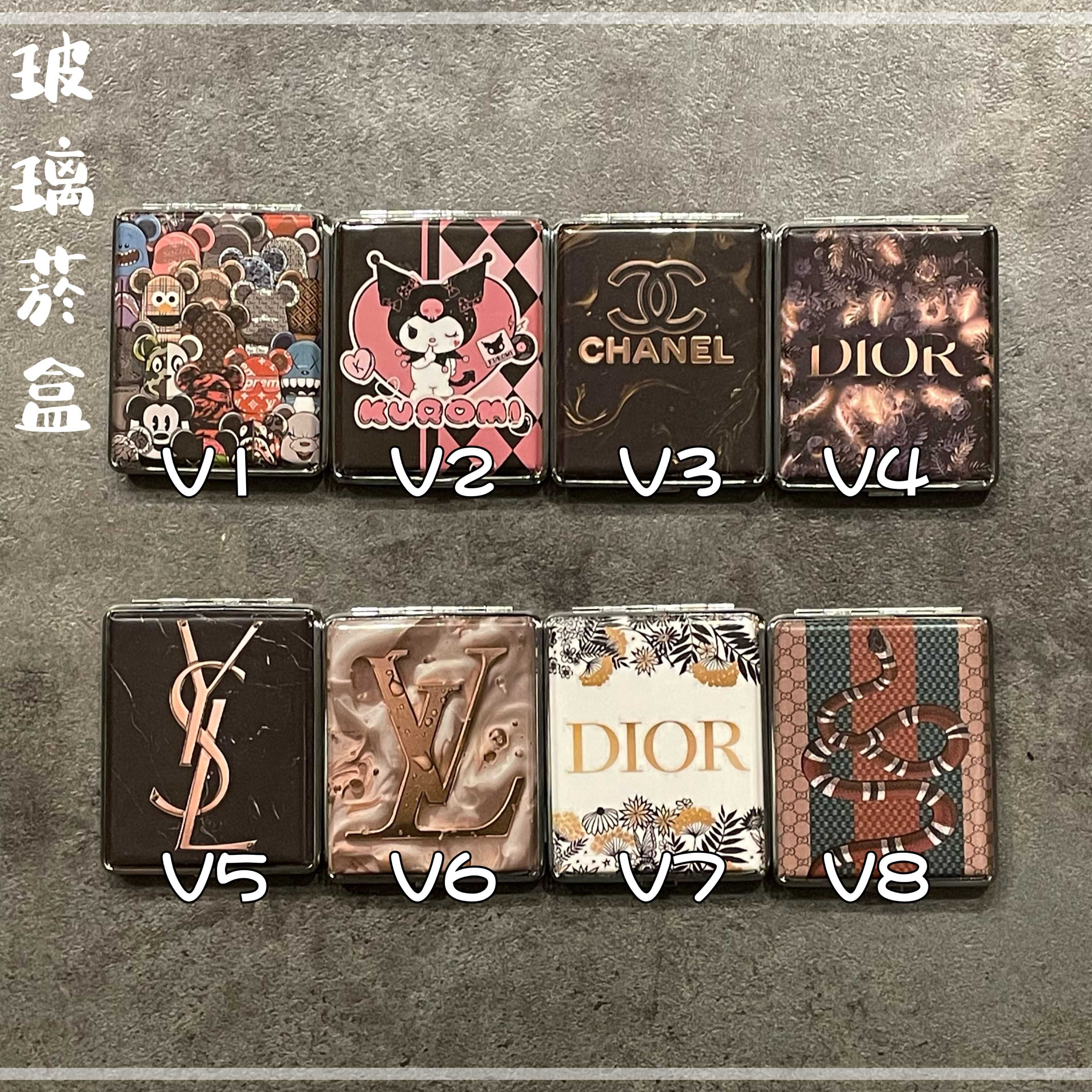 【樹玉濾嘴配件】造型玻璃煙盒 名牌系列 隨身盒 高彩 滿版 毛玻璃 水玻璃 專用盒 玻璃菸盒 快速出貨