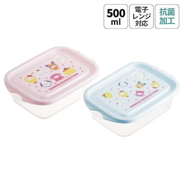 JP Sanrio  可微波飯盒 2件裝 食物版 500ml 0810  TK260601