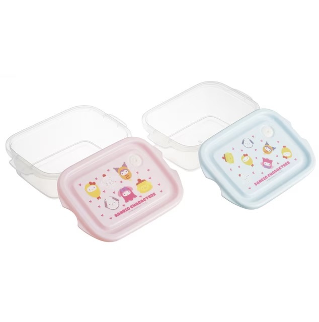 JP Sanrio  可微波飯盒 2件裝 食物版 500ml 0810  TK260601