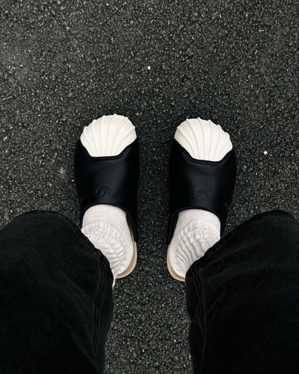 <帥>Adidas Originals Adimule Superstar 穆勒 包頭 貝殼頭 懶人鞋 皮革 勃肯鞋 黑色