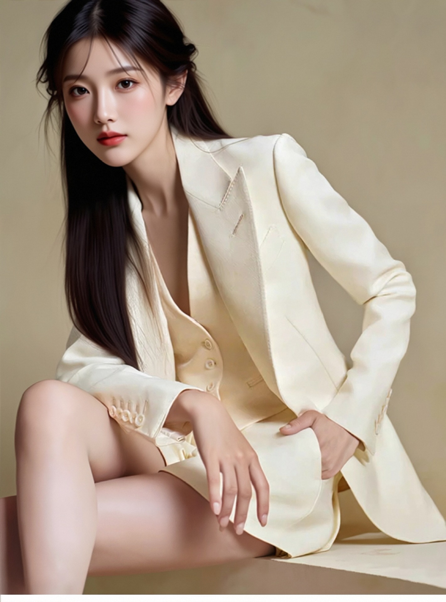職場女力 西裝短褲 3件套裝