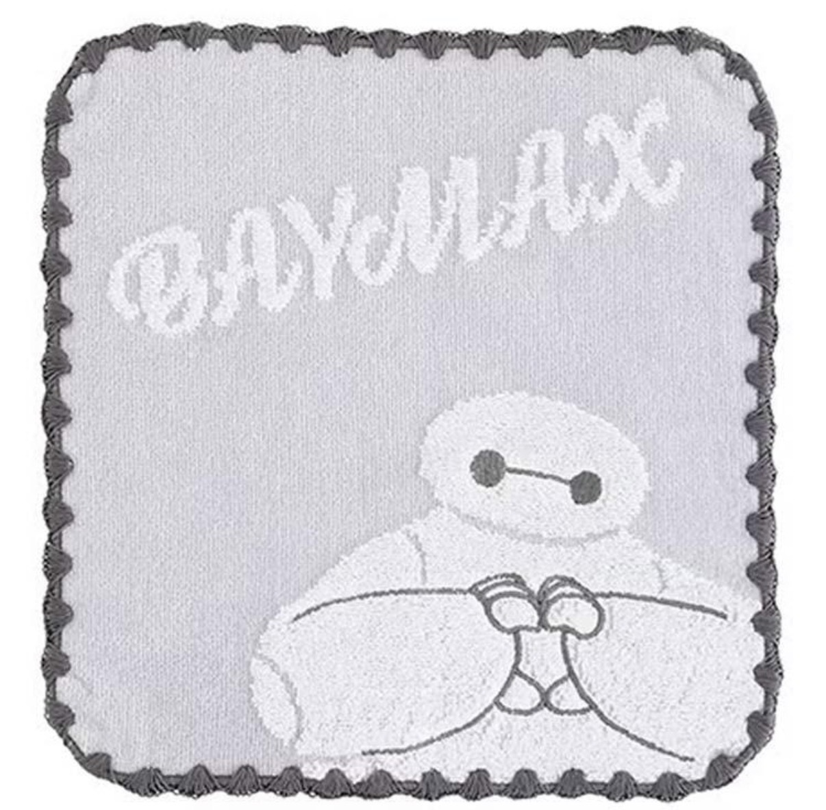 JP Baymax 刺繡軟毛吸水方巾 防臭抗菌 灰 4348 TK260601