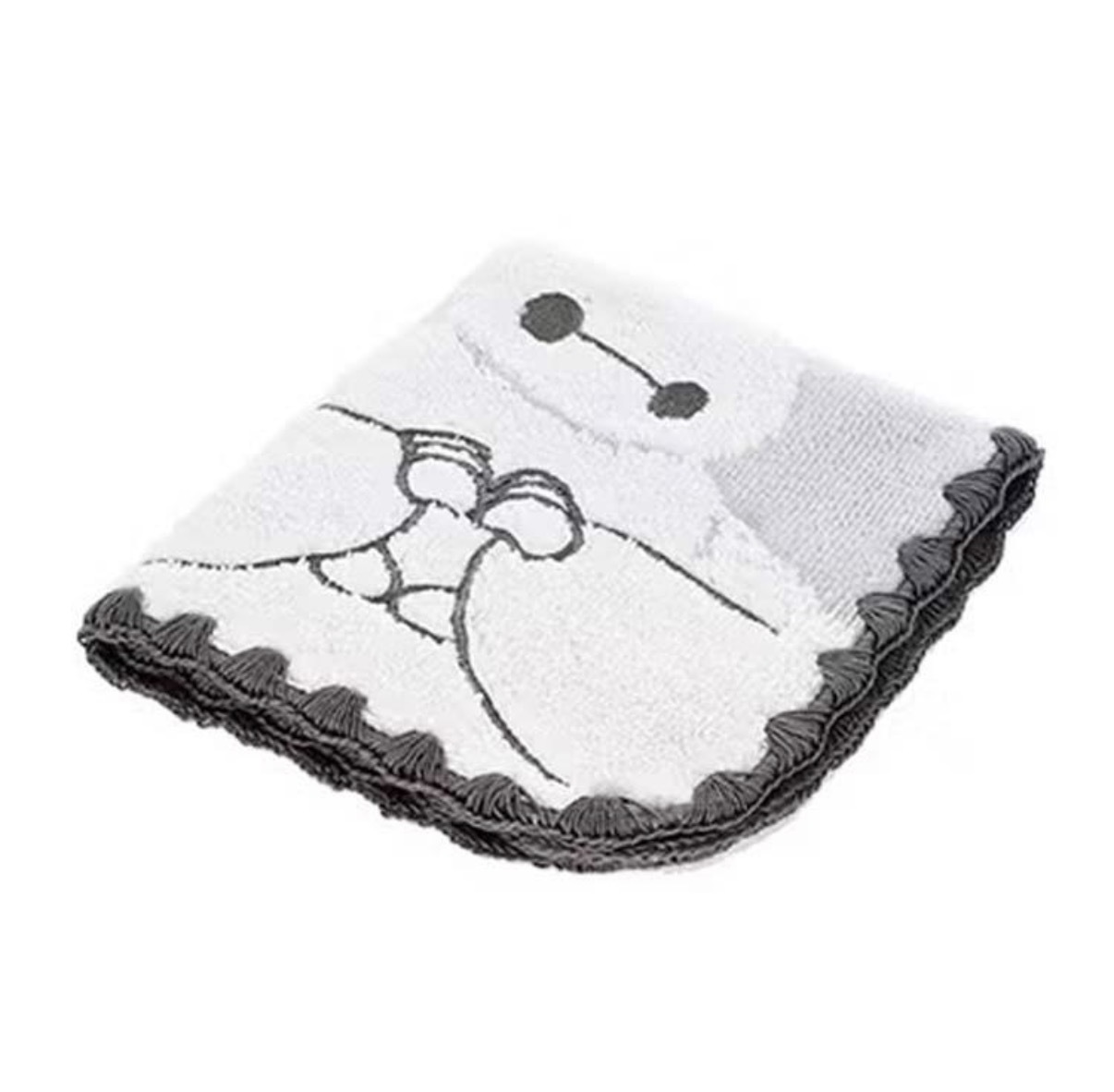 JP Baymax 刺繡軟毛吸水方巾 防臭抗菌 灰 4348 TK260601