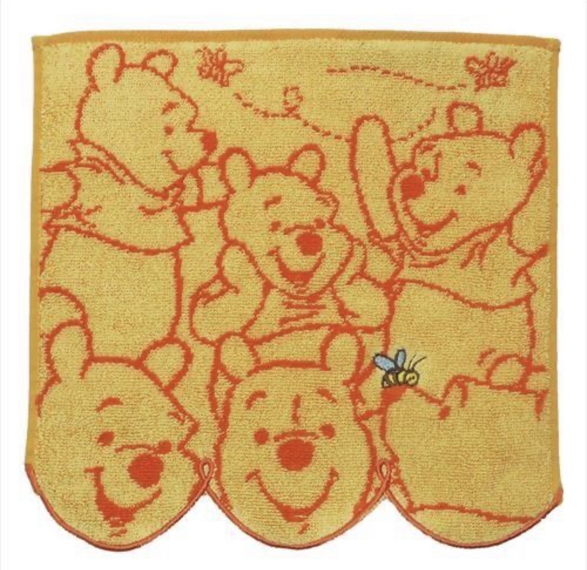 JP Pooh 密集式款方巾 黃 8853 TK260601