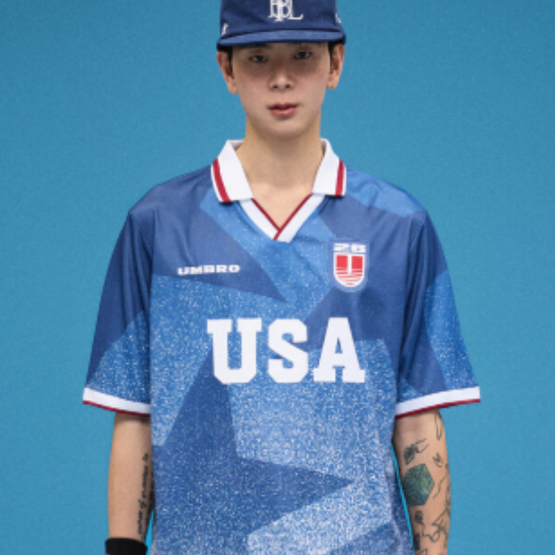 【代購】UMBRO X NCT WISH Tournament 加拿大短袖球衣 足球風 Jersey 短T 應援服 / USA