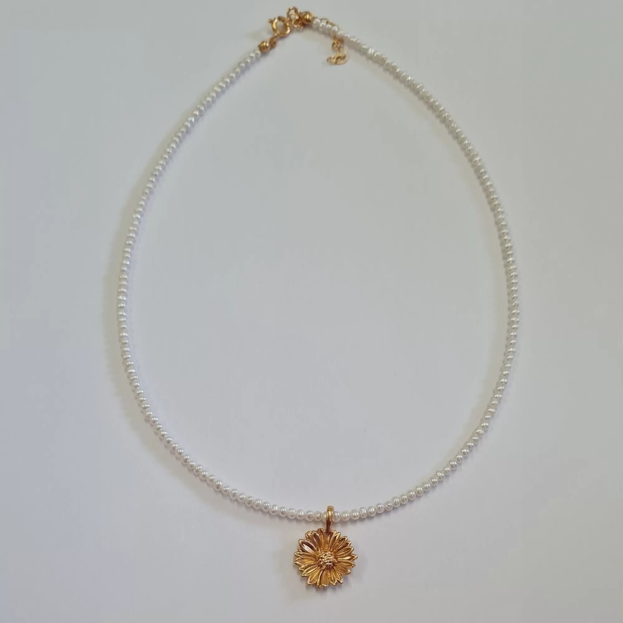 1TA0530-466 [THALLO] 雛菊田野雛菊吊墜疊戴款，可拆卸裝飾圖案，24K鍍金​​純銀 #s773b (EU)
