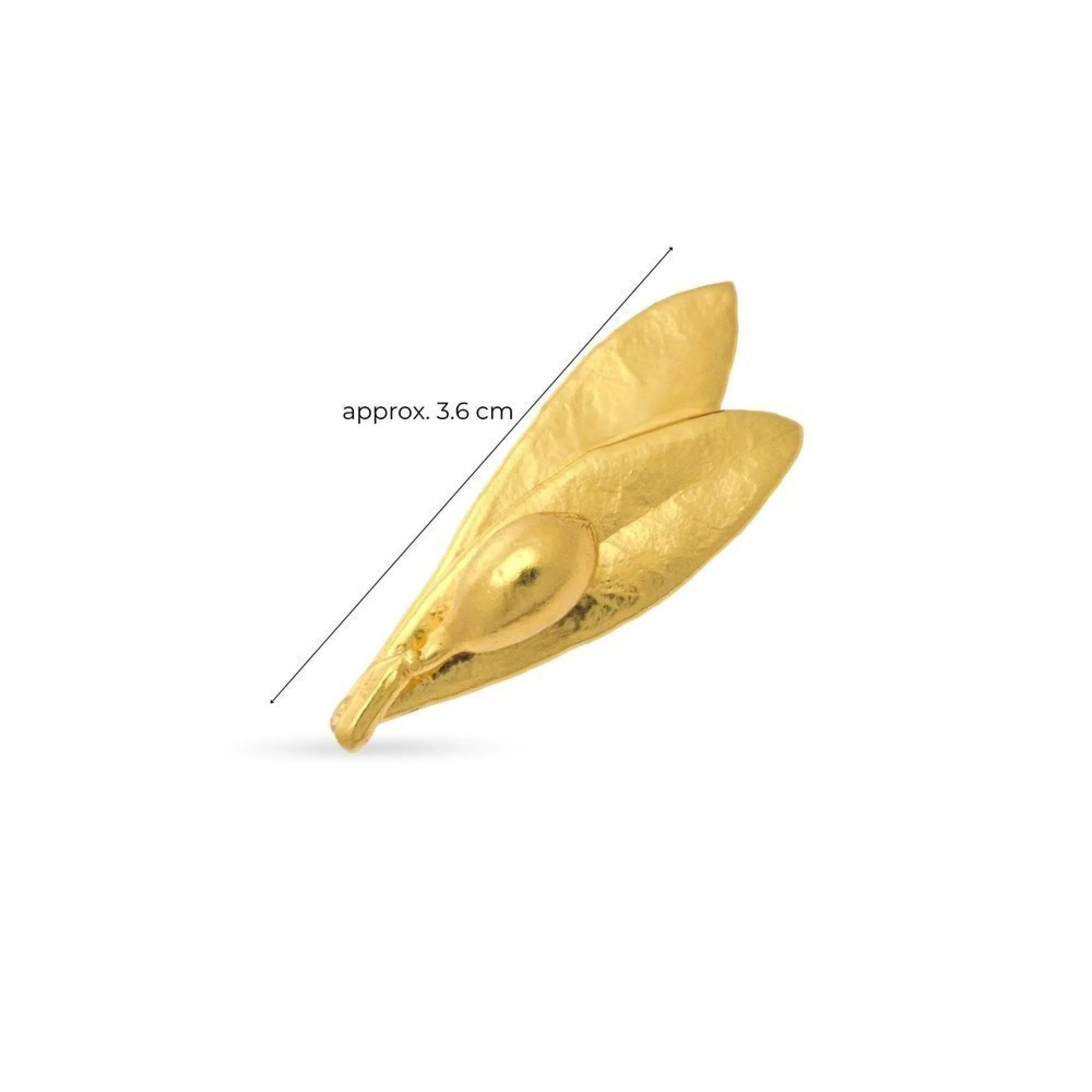 1TA0530-476 [THALLO] 雅典娜橄欖胸針 24k 鍍金純銀 #s364b (EU)