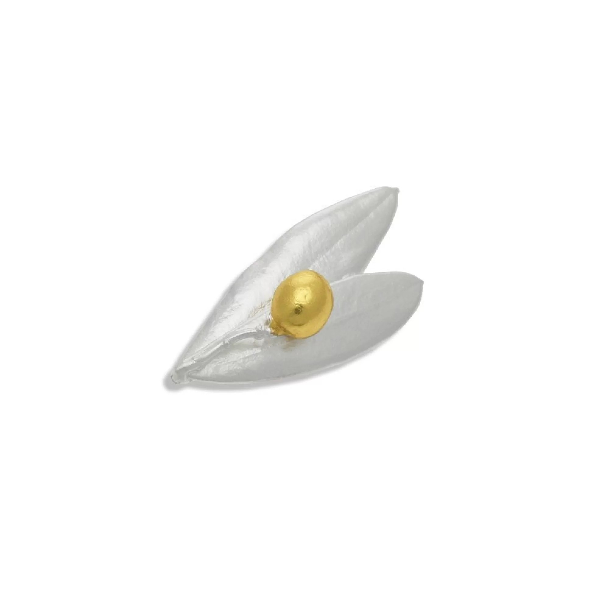 1TA0530-477 [THALLO] 雅典娜橄欖胸針 24k 金和純銀 #s365b (EU)