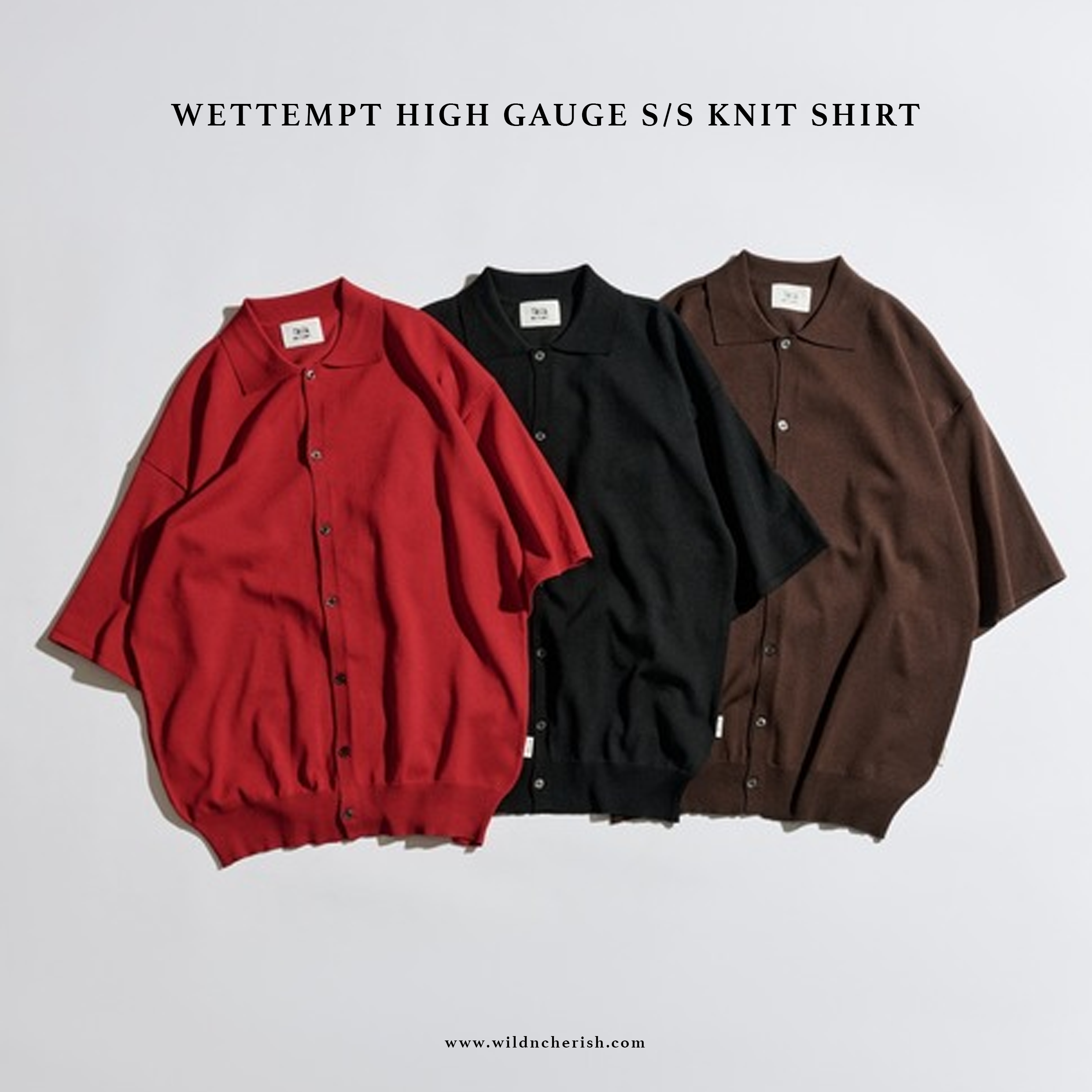 預訂 | WETTEMPT HIGH GAUGE S/S KNIT SHIRT 短袖針織
