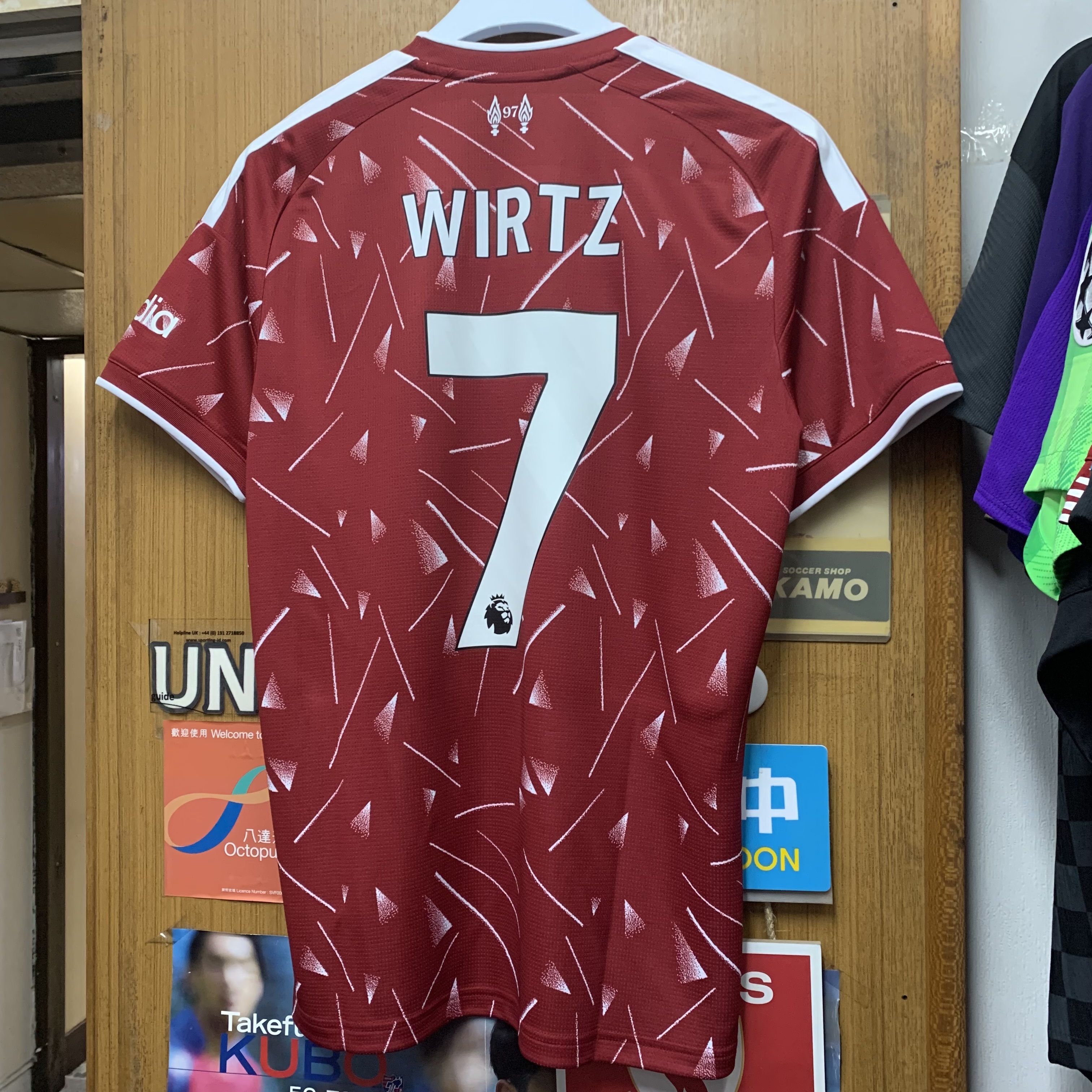 2026 Liverpool Home Shirt with EPL Nameset & Patch (單號碼)