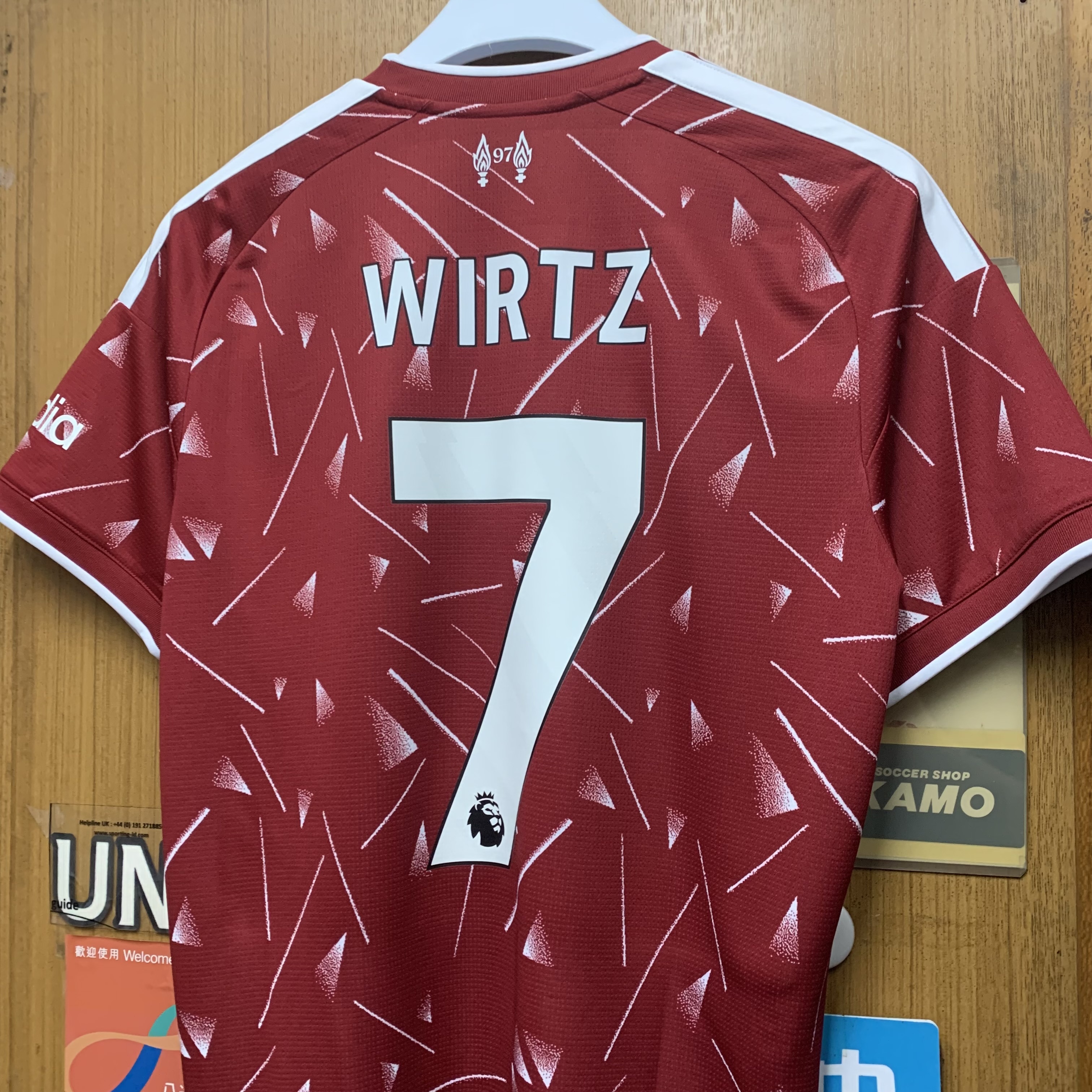 2026 Liverpool Home Shirt with EPL Nameset & Patch (單號碼)