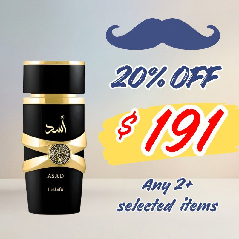 (20% Off for 2)Lattafa Asad For Men EDP 100ml(Barcode: 6291108735411)