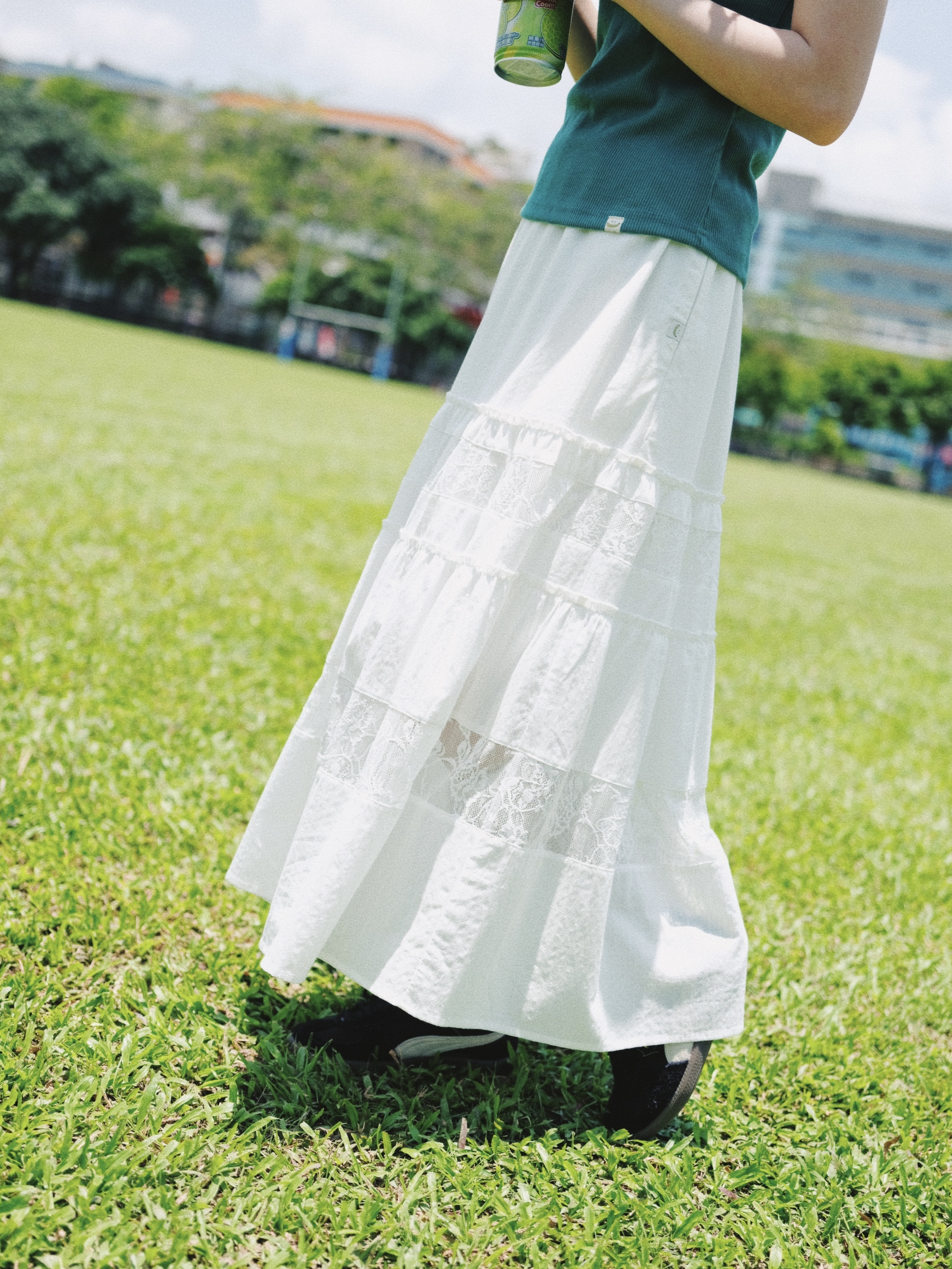 兩色 / 法式蕾絲透膚間層蛋糕裙 / Romantic Sheer Lace Tiered Skirt